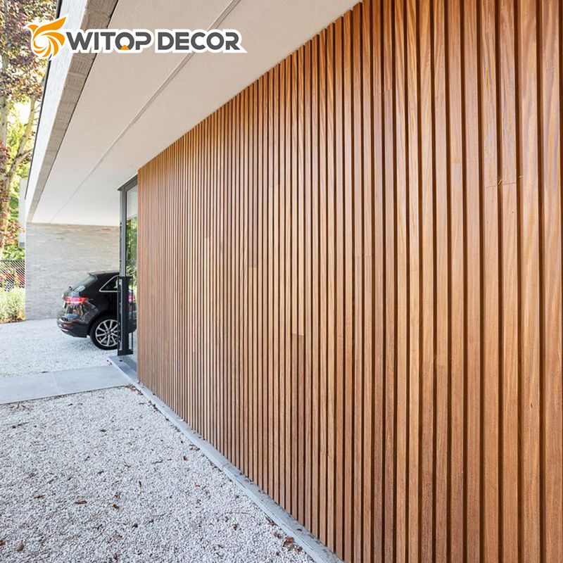 Waterproof Wooden Plastic Composite WPC Cladding Board 3D Fluted Wall Panel