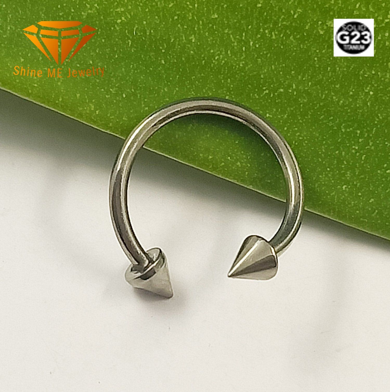 G23 Titanium Horseshoe Hot Sale in Europe and America Spiral Type Nose Ring Tp2911