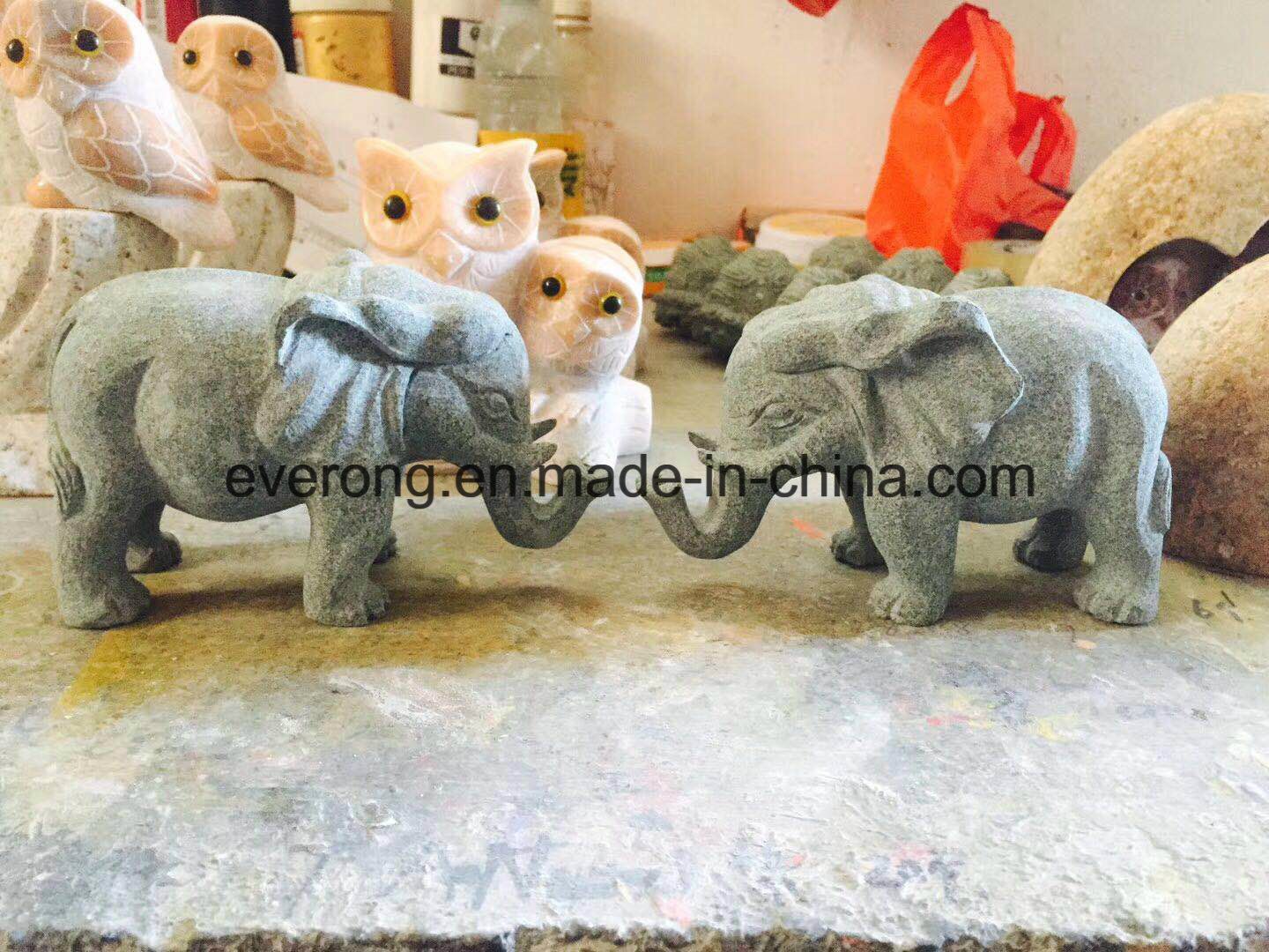 Mini Size Animal Elephant Granite Stone Statue/Sculpture
