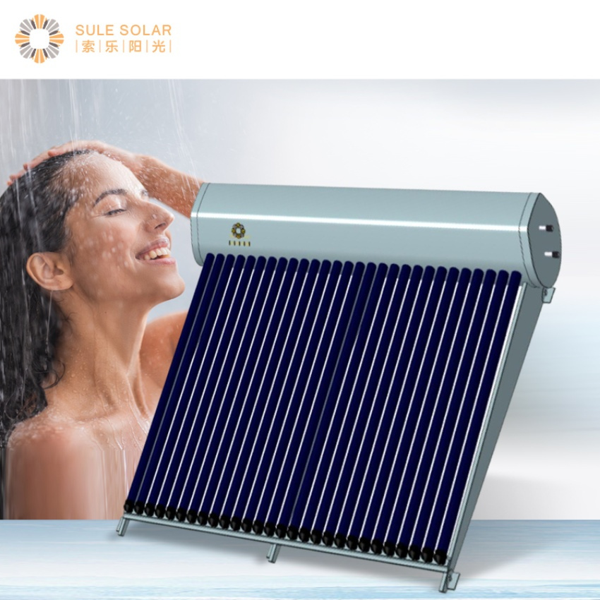 2024 High Quality Chinese Factory Roof-Top Compact Pressurized Vacuum Tubes Solar Hot Water Heater for Home Solar Heater Price