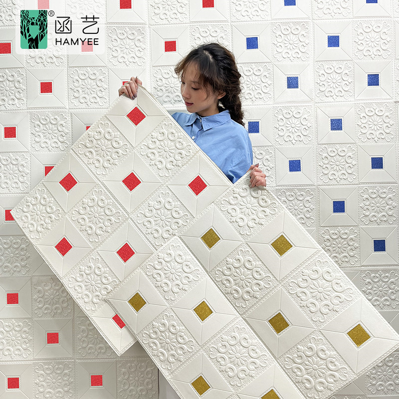 Waterproof Wall Paper Panel Brick Sticker Self Adhesive Pared Papel Parede PE Papel Tapiz 3D Foam Wallpaper Home Decoration