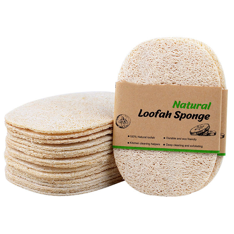 Esun Wear and Tear Non-Scratch Biodegradable Natural Loofah Dish Sponges Scrubber for Kitchen