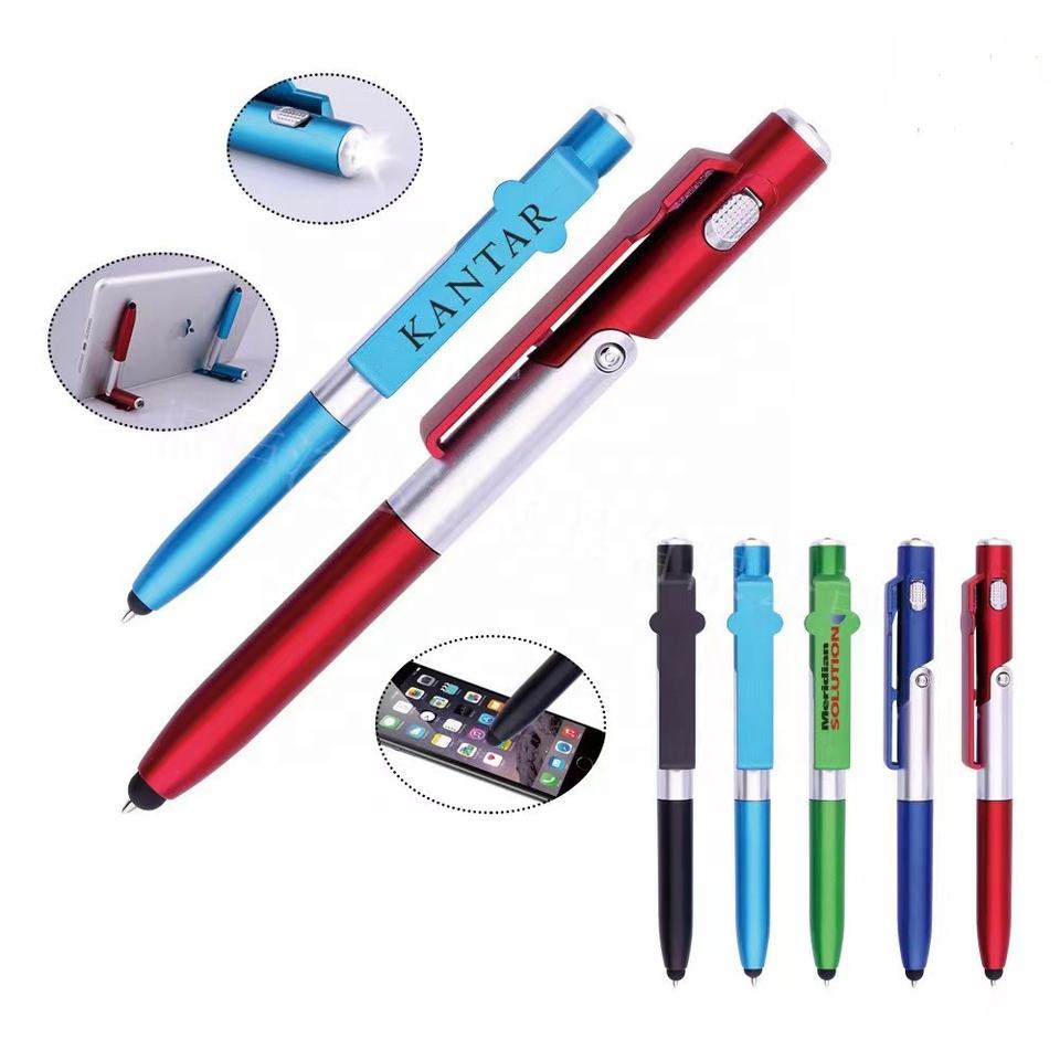 Stylo Personnalisable Led Torch Lighting Ball Pen Multifunction Tablet Screen Mobile Touch Stylus Pen Active For Apple