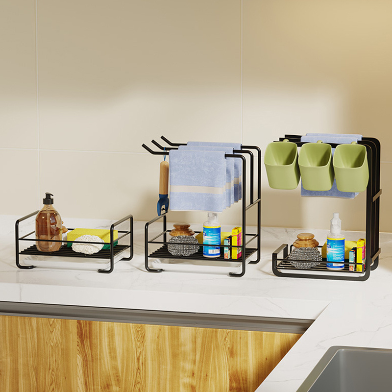 The Newest Self-Adhesive Drainer Drying Rack Kitchen Hardware Sink Caddy Organizer