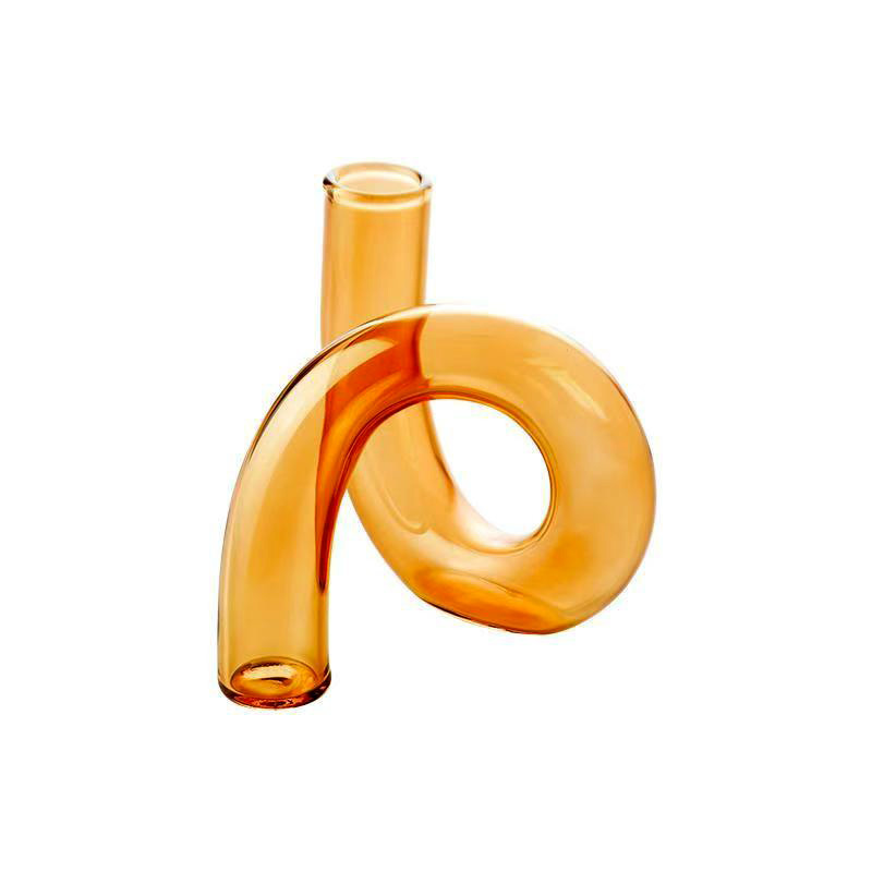 OEM Creative Special Shaped Glass Flower Nordic Simple Glass Vase Home Living Room Decoration