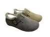 Genuine Fur Lined Suede Clogs for Women & Men – Cozy Winter House Shoes with Anti-Slip Sole