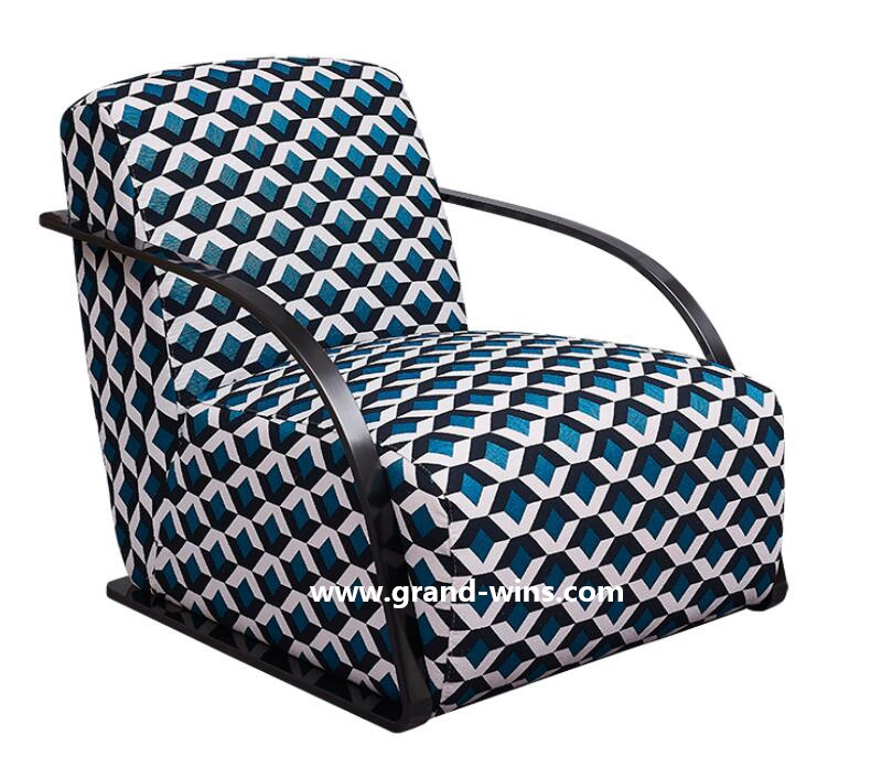 Cheap Modern Furniture Iron Arm Fabric Waiting Chair for Public
