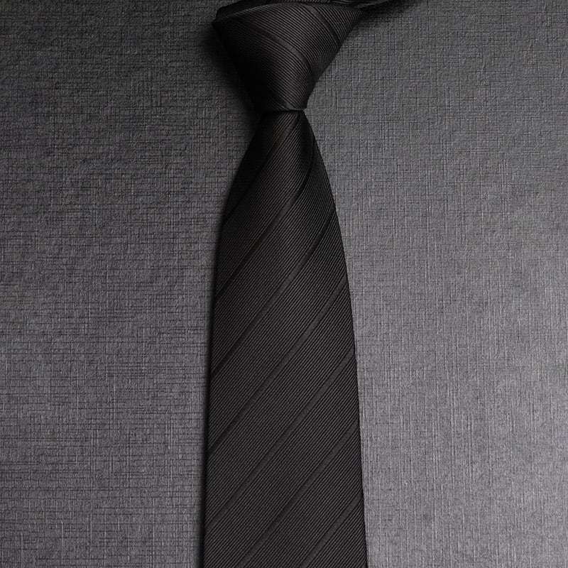 in Stock Twill Stripe Black Tie
