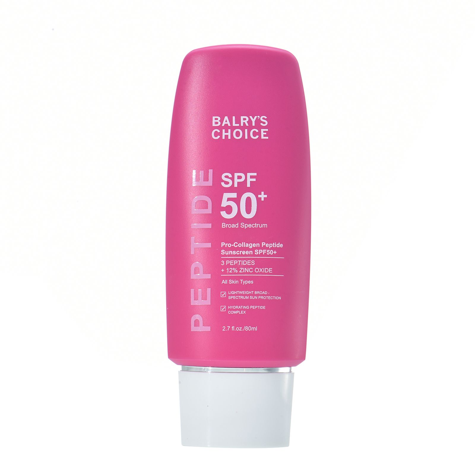 Balry Mineral Sunblock No White Cast Collagen Peptide Body Sunscreen Lotion SPF50