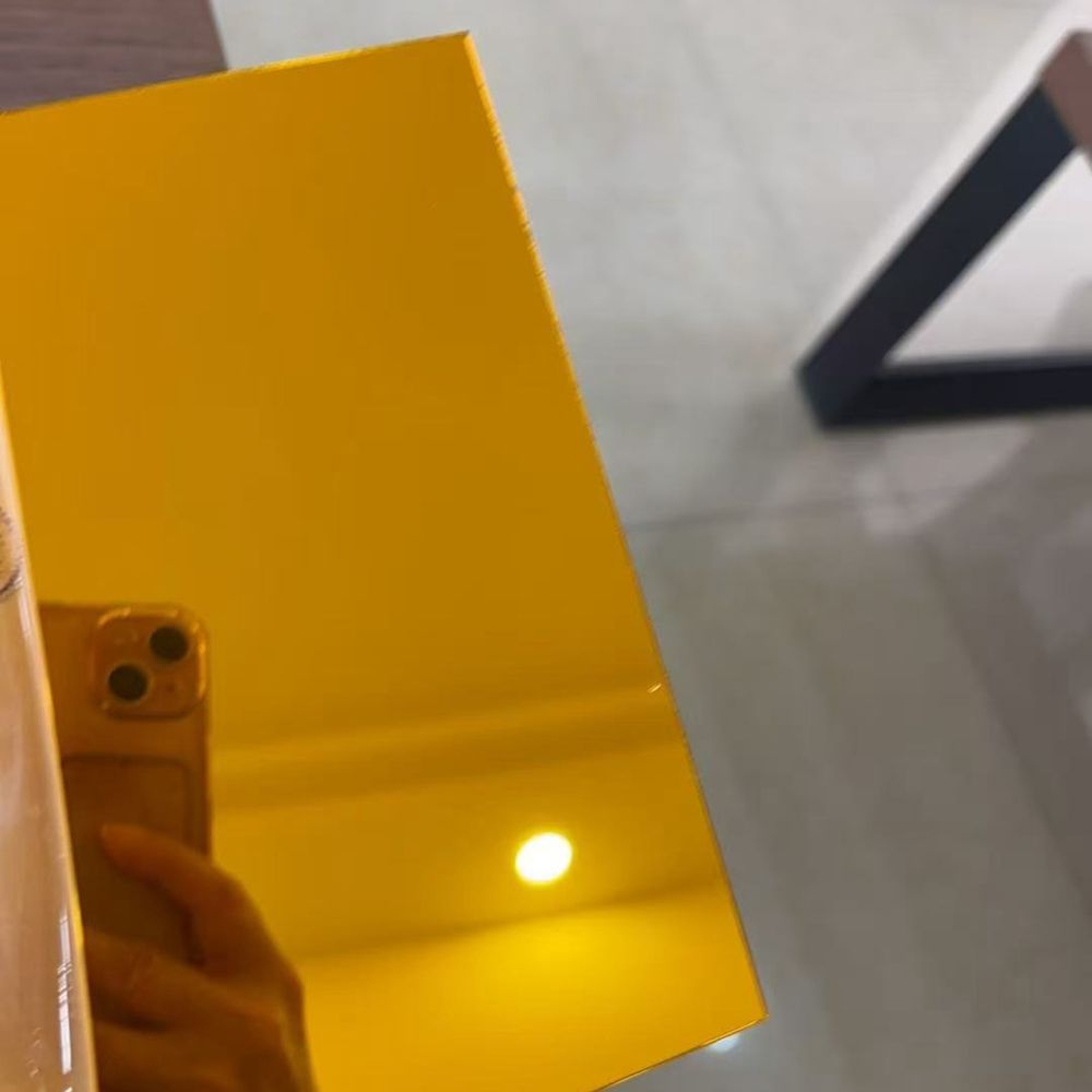 Ugolden Factory Direct Wholesale Decorative 2mm Thick Red Black Rose Gold Sliver Mirror Acrylic Sheet