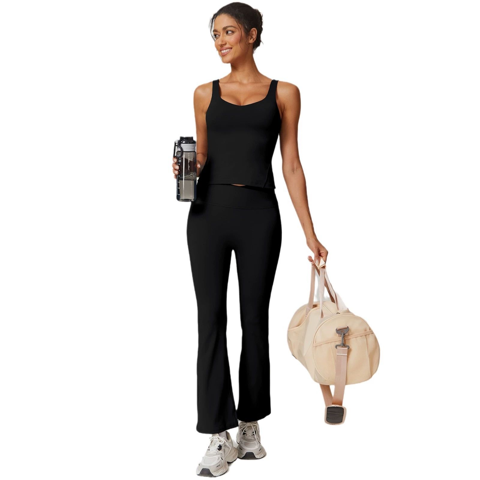 High Impact Push up Tank Top Shock Proof Fitness Yoga Crop Top Longline Sports Yoga Bra