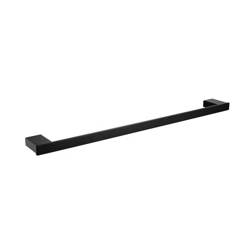 Modern Bathroom Towel Black Chrome and Steel Towel Rack