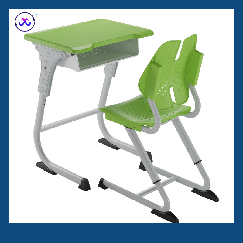Good Supplier for School Desk Educational Classroom School Furniture Single Seated Student Desk and Chairs Set