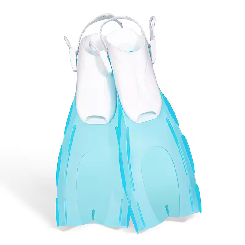 In Stock Adult Rubber Diving Fins Divers Duck Feet Open Heel Snorkeling Flippers For Swimming And Scuba Training