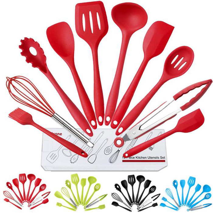 10PCS Heat Resistant Baking Spatula Whisk Scraper Kitchen Utensils Cooking Utensils