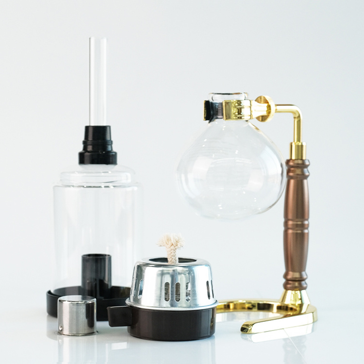 Low MOQ 5 Cup Electric High Borosilicate Glass Syphon Coffee Maker