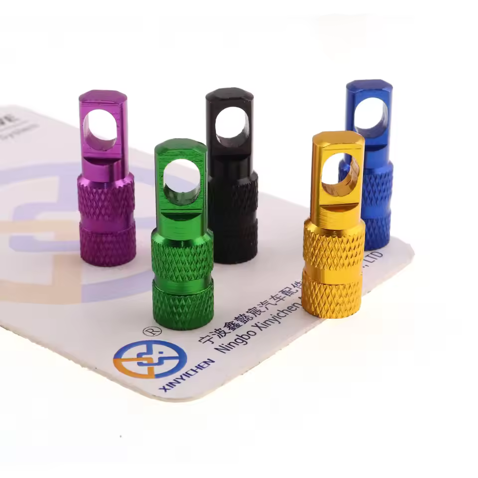 Cnc Road Bike French Valve Caps Bicycle Aluminum Alloy Colorful French Valve Caps Multi-color In Stock