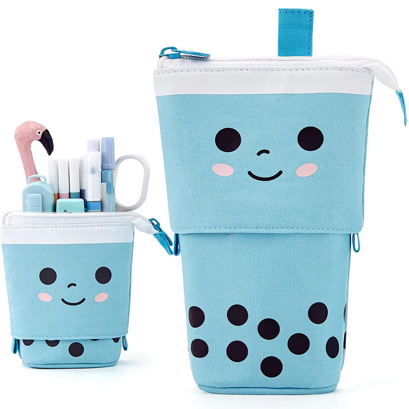 Standing Pencil Case Cute Pen Holder Stationery Pouch Bag for School Students