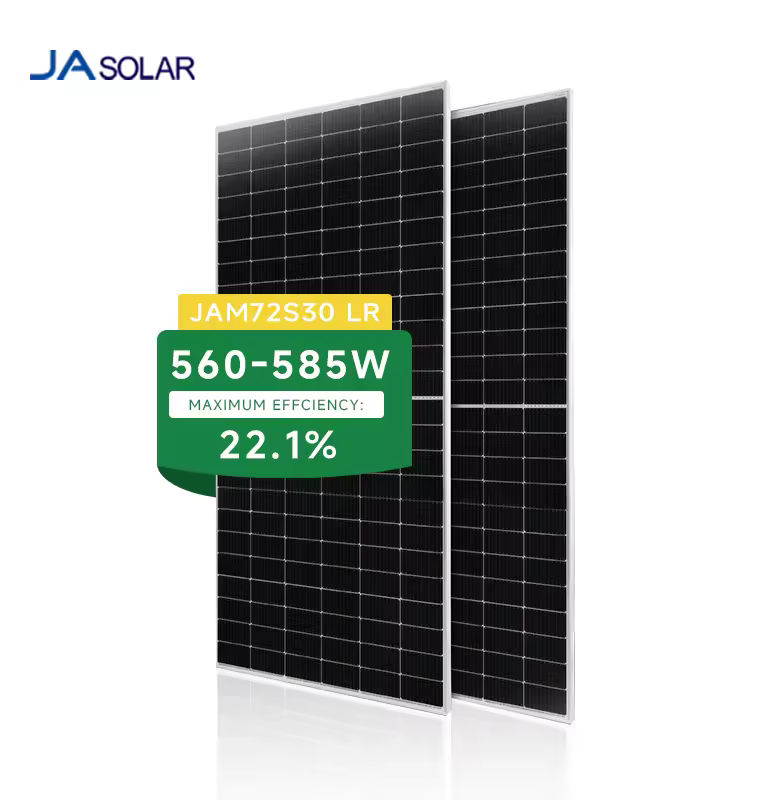 Ja Deep Blue 3.0 Pro N-type Solar Panels 585w Bifacial 585w Pv Module Double Glass Perc High Efficiency Bifacial Solar Modules