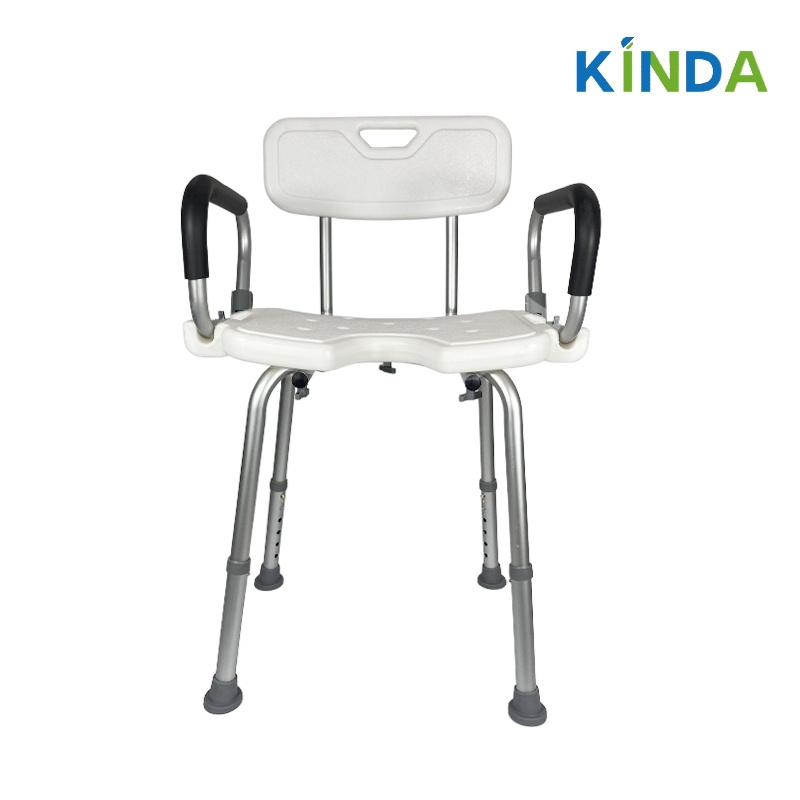 Nursing Home Shower Chair with Arms Back Institutional