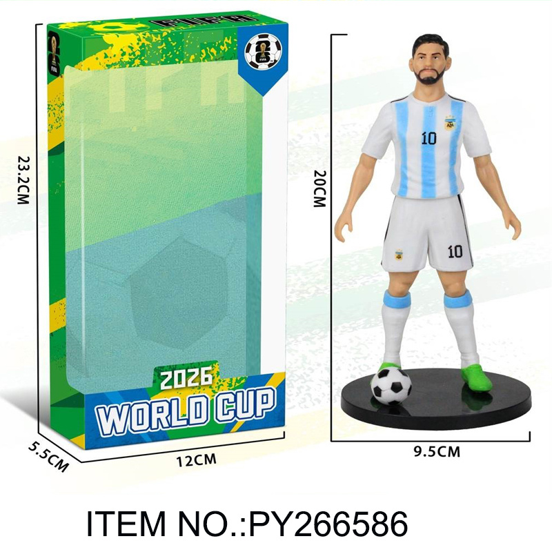 Wholesale 3D Super Star Football Player PVC Doll Toy Soccer Players Figure Statue Collectible Sports Model Figurine