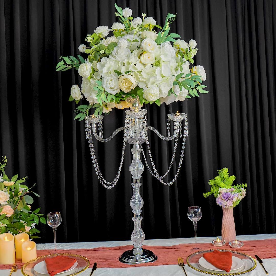 Wedding Table Centerpieces Hanging Crystals Wedding Centerpieces