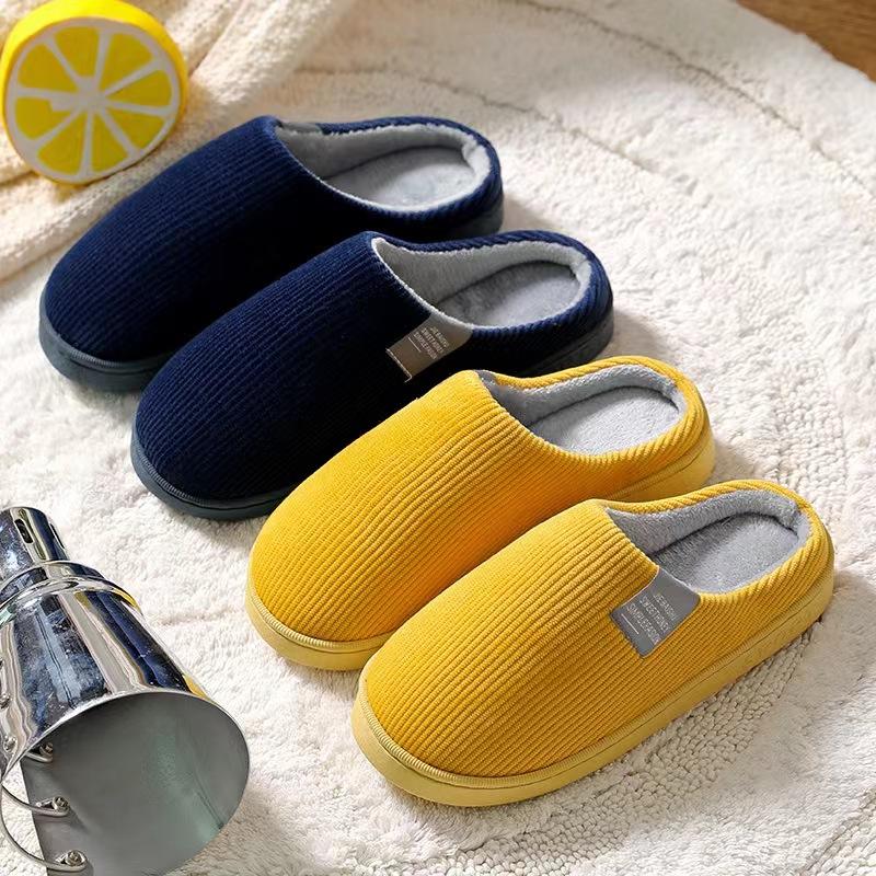 Indoor Couples Wool slippers Warm Shoes Month slip and Velvet Men's Cotton slippers Women Plush Cute