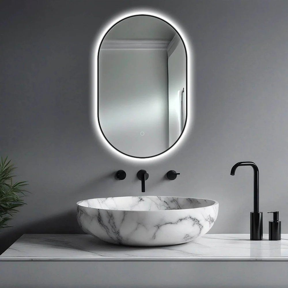 Hotel Modern LED Backlit Bathroom Mirror for Home Decor