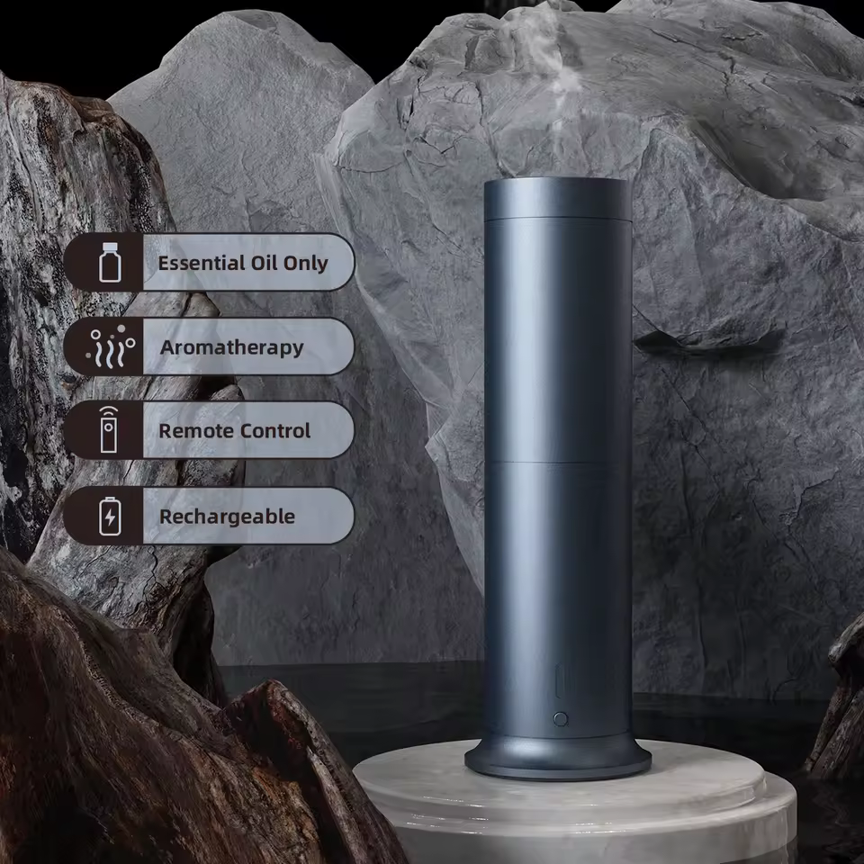 Hotel Home Luxury Aluminum Wireless Essential Oil Tower Diffuser 2025 Golden Scent Machine Aroma Diffuser