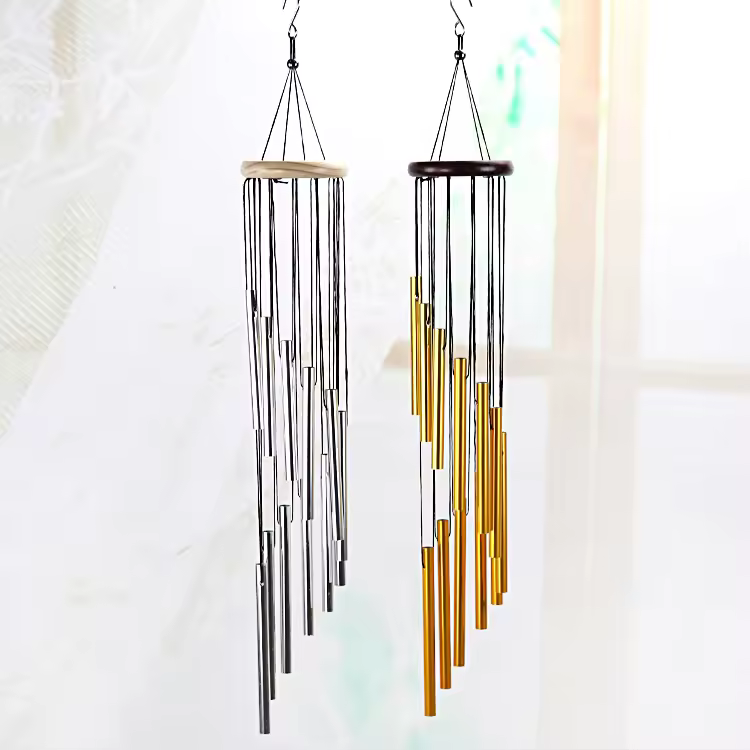 Hot Selling Metal Multi Tube 12 Tube Wind Chime Scenic Area Decorations Metal Handicrafts Prayer Hanging Decorations Bells