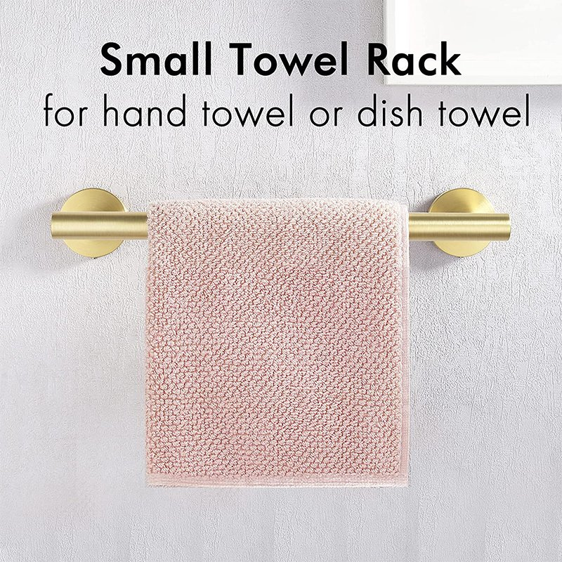 New Fast Delivery Wall Mounted Towel Rail Black Kitchen Towel Holder Stainless Steel Towel Bar Rack Silver Gold Black for Bathroom Hardware Accessories