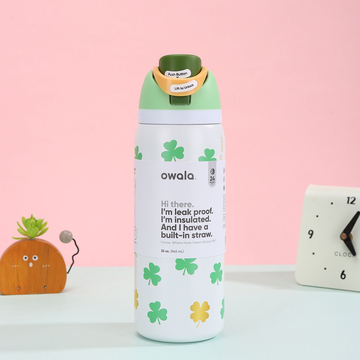 Double Wall Insulated Owa‘Ia Sports Water Bottle Stainless Steel Water Bottle