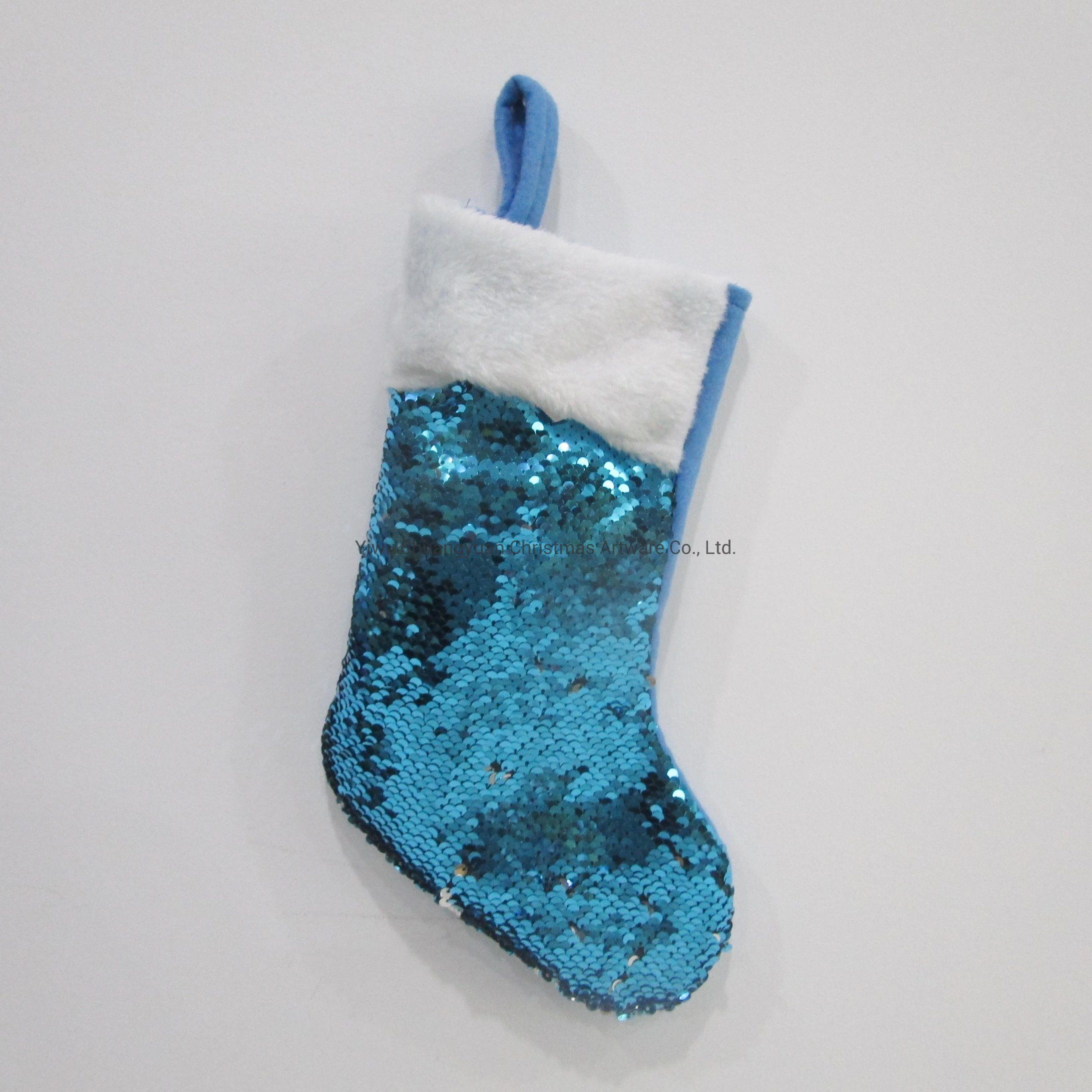 Christmas Decoration Lake Blue Felt Hanging Sock