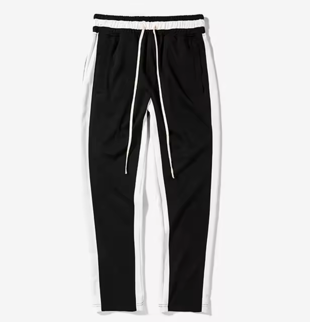 Patches Mens Regular Fit High Elastic Waist Canvas Track Pants-athletic Jogger Bottom Side Stripe Breathable Quick Dry Trousers