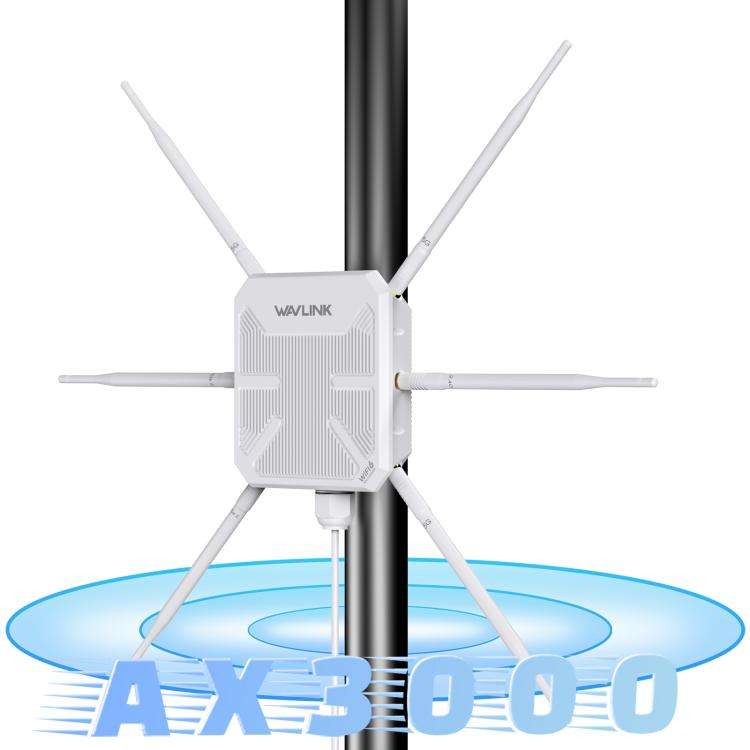 WAVLINK WN588HX3 AX3000 Dual Band Outdoor WiFi Extender with 6 Antennas New Arrival Home WiFi Repeater