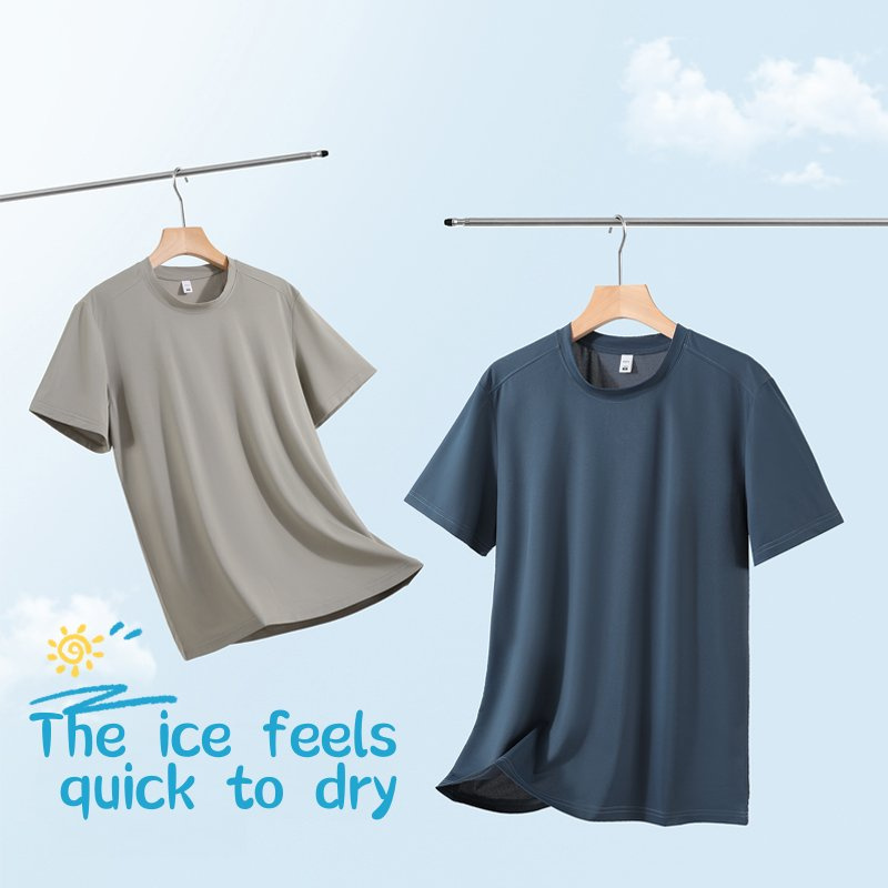 Personalized Men's Ice-Speed Dry Plugin Short Sleeve-High-Tech Moisture Absorption & Cooling T-Shirt