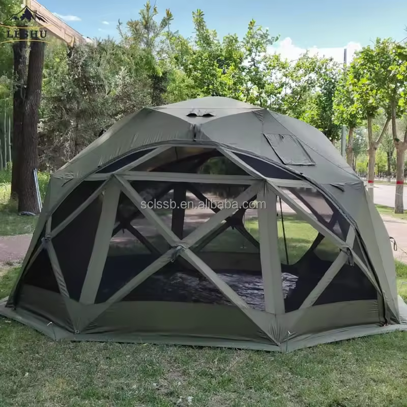 Warehouse New Plus Manufacturer Family-sized Pop Up Glamping Tent 4 Person Outdoor Waterproof Camping Automatic Tent