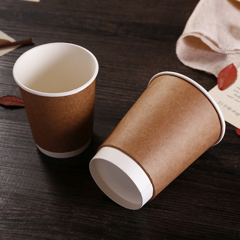 China Manufacturer Bulk Price Disposable Double Wall 4 Oz 8oz Coffee Tea and Ice Cream White Paper Cup with Lid Leakproof and Heat Resisting