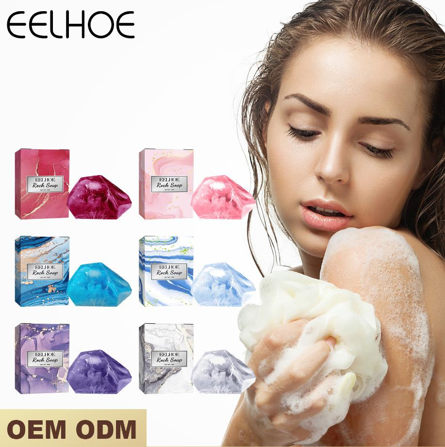 Online Wholesale in Stock Handmade Gemstone Bath Soap Whitening Colorful Natural Gemstone Soap Handmade Stone Soap Natural Stone Shape Handmade Rock Bath Soap