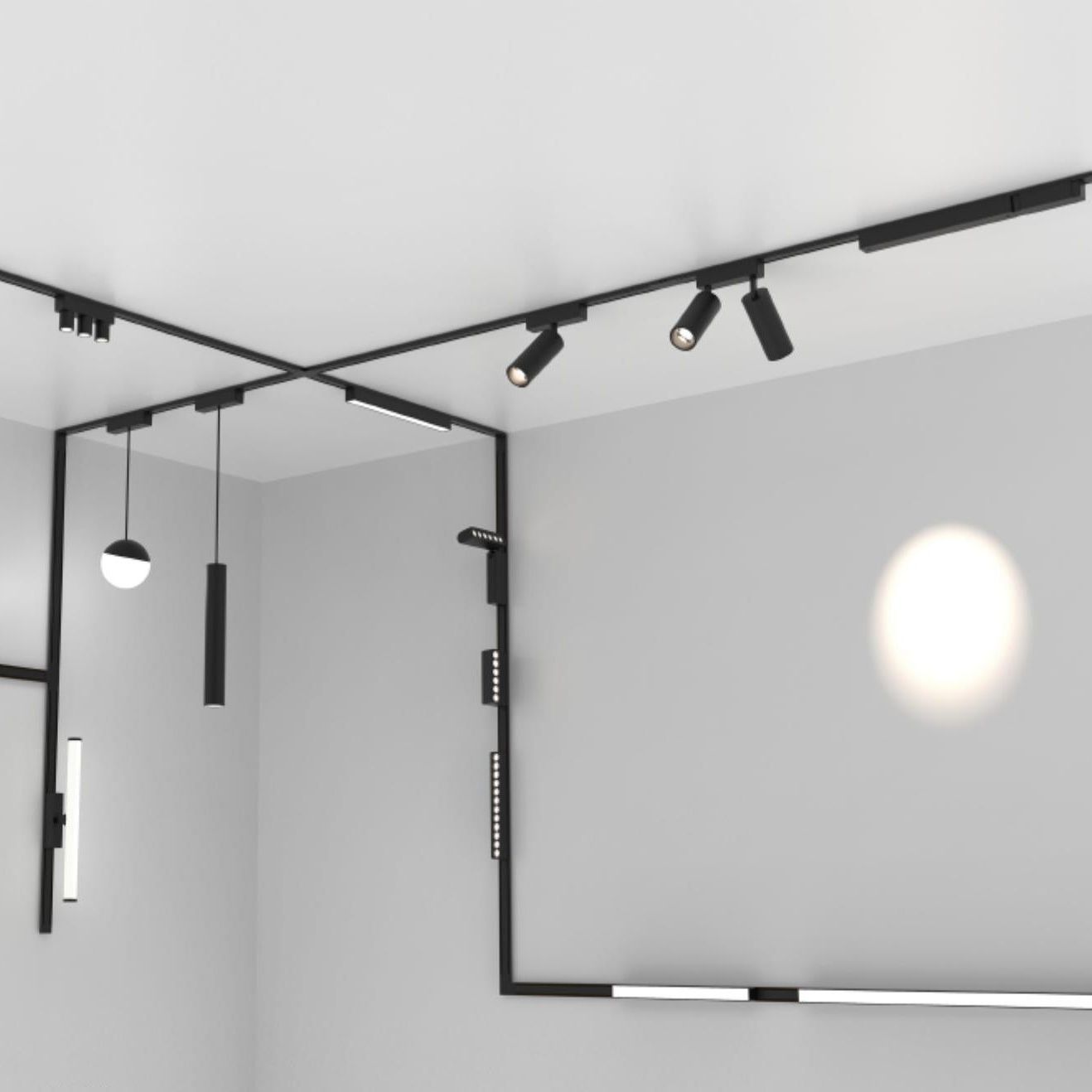 Manufacturer Home Linear Dimmable LED Pendant Ceiling Magnetic Light