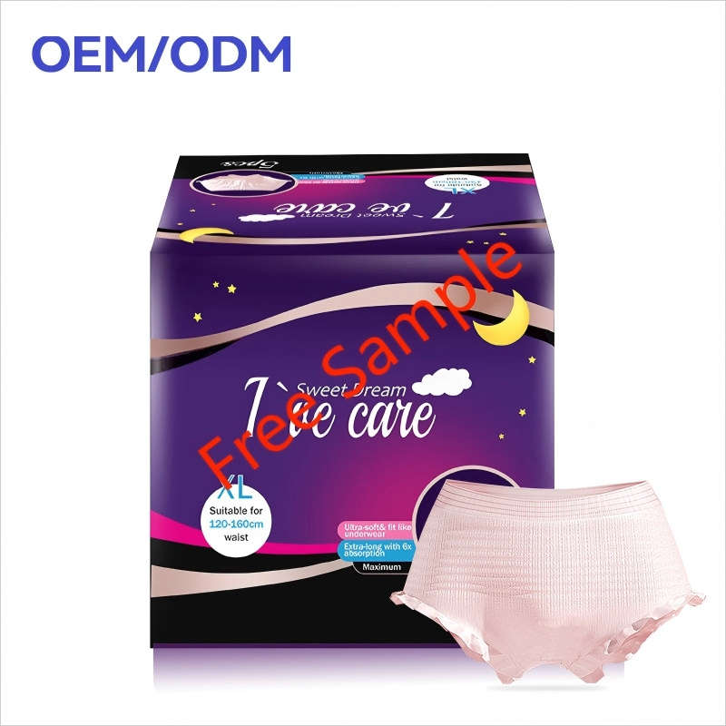 OEM Night Use Heavy Flow Super Absorbent High Waist Women Menstrual Period Safety Pants Disposable Periodic Sleepy Panties