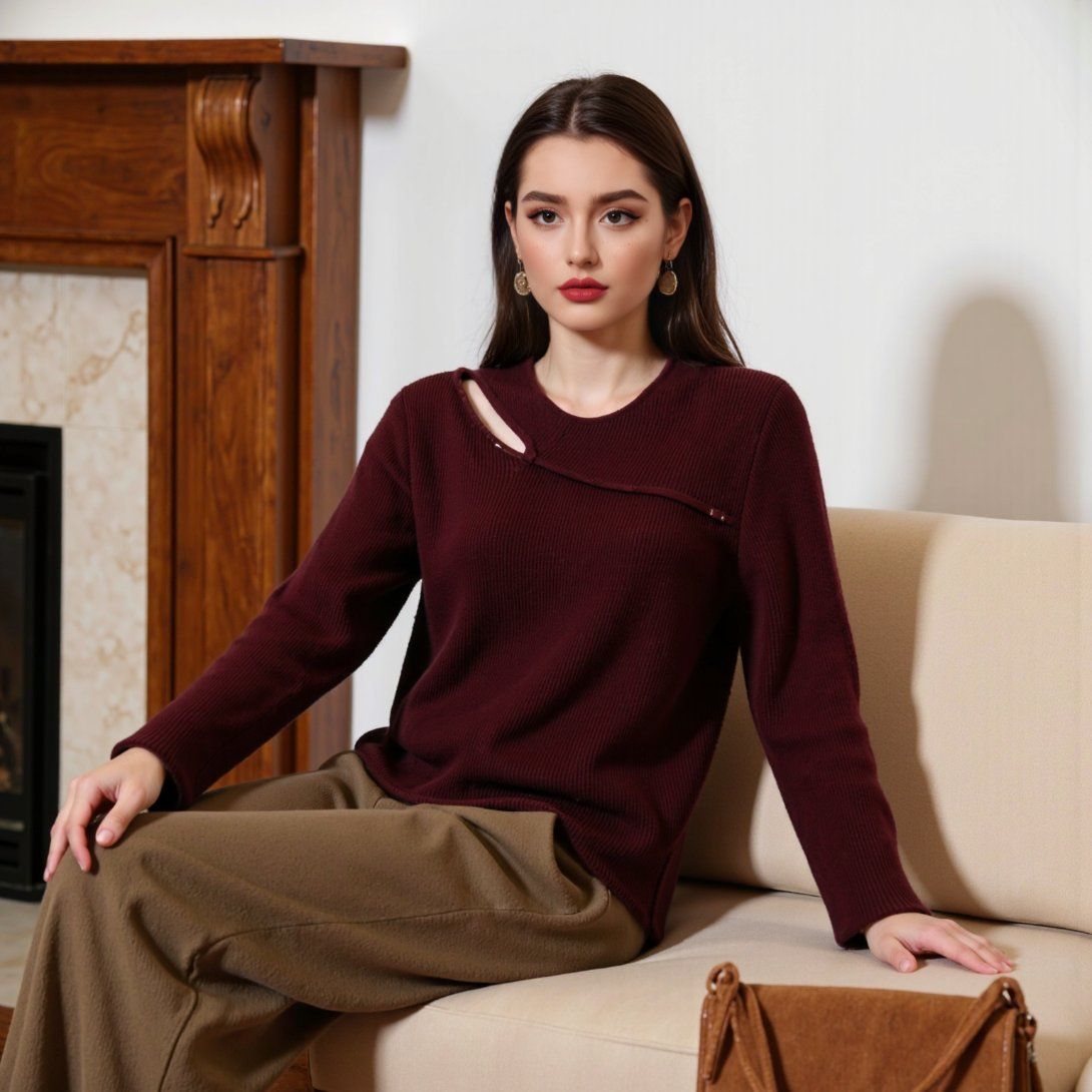 Women's Knit Top Sweater Long Sleeve Knit Top Sweater Multi-Style Knit Sweaters with Full Customization in Size, Design & Pattern, Fast Shipping