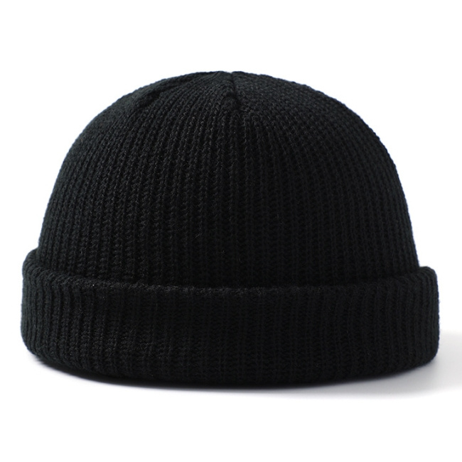 Acrylic Knit Cuff Beanie Cap