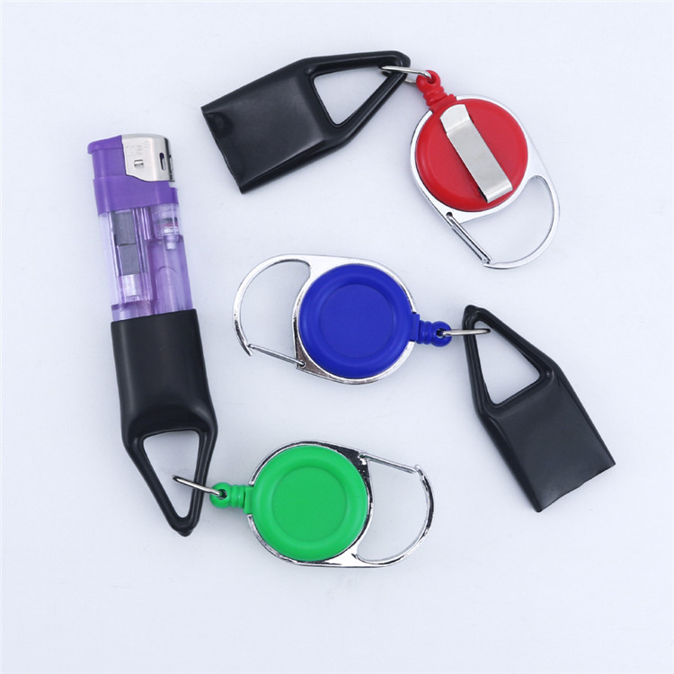Smoking Accessories Lighter Holder Sleeve Clip Silicone Lighter Protective Case Portable Key Chain Retractable Drawstring