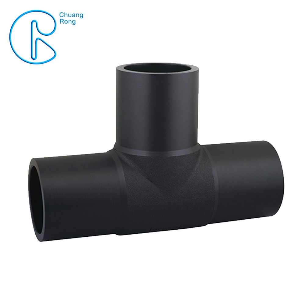 Hot-Melt Tee in Stock HDPE Pipe Fitting PE100 Butt Fusion Equal Tee
