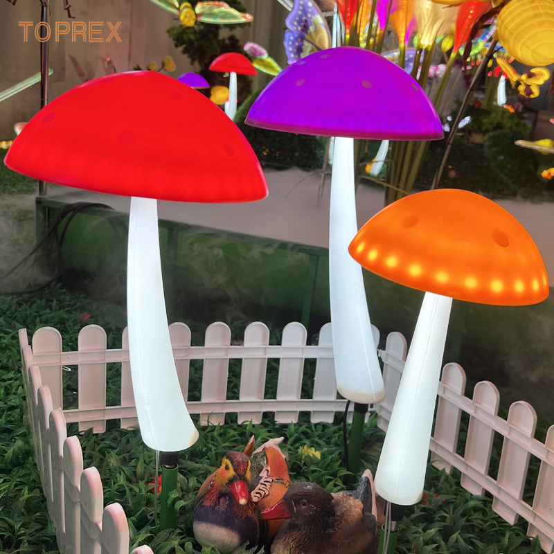 Toprex Wholesale Trend New Arrivals LED Luminous Outdoor Home Park Spring Farm Mushroom Lighting Decoration for Garden