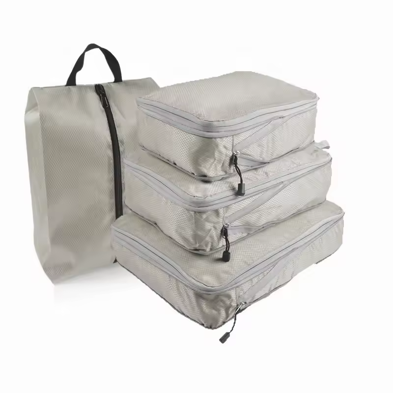 Ready To Ship Compression 4 Pcs Set Compression Packing Cubes Travel Accessories Expandable Packing Organizers