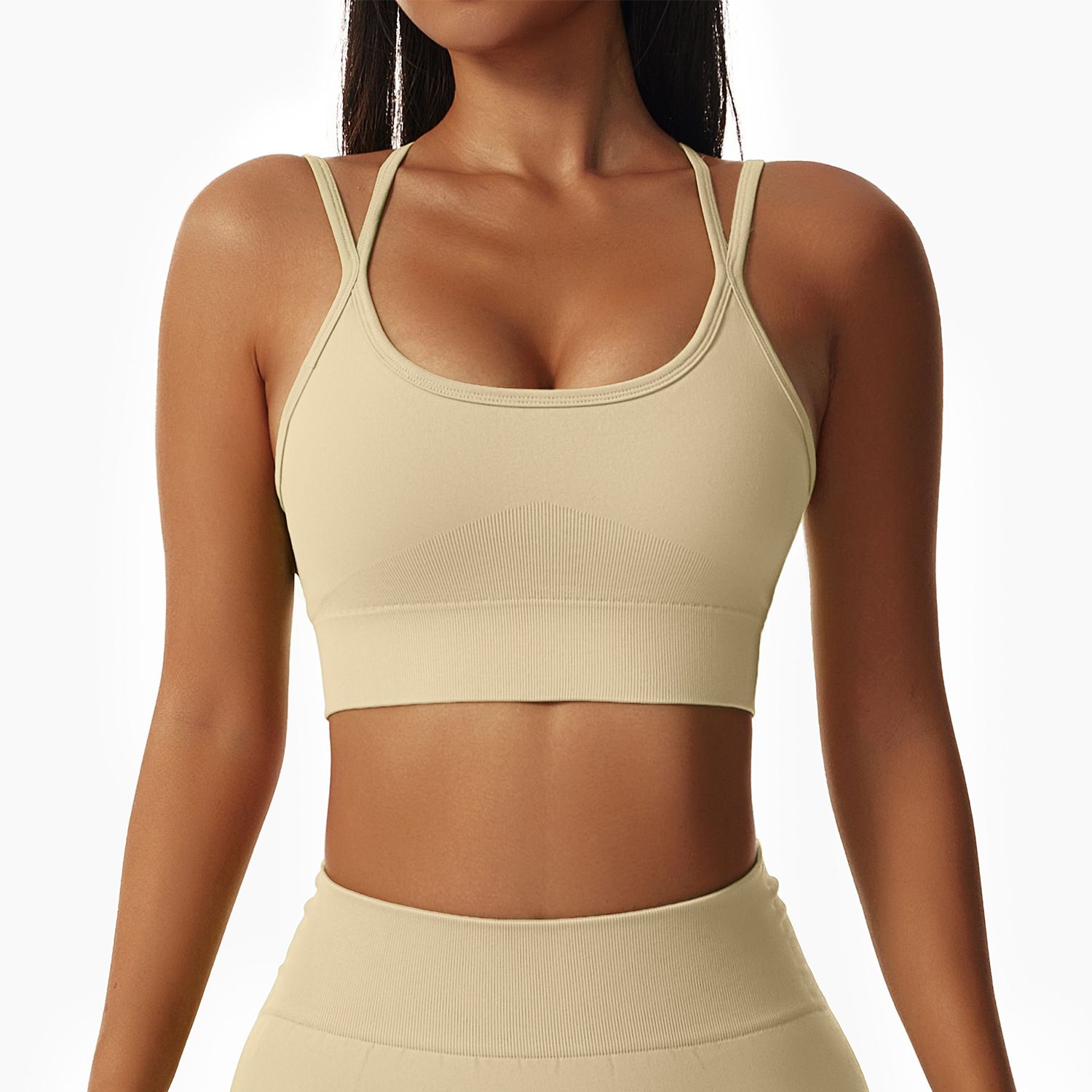 Premium Seamless Knitted Yoga Bra for Active Women