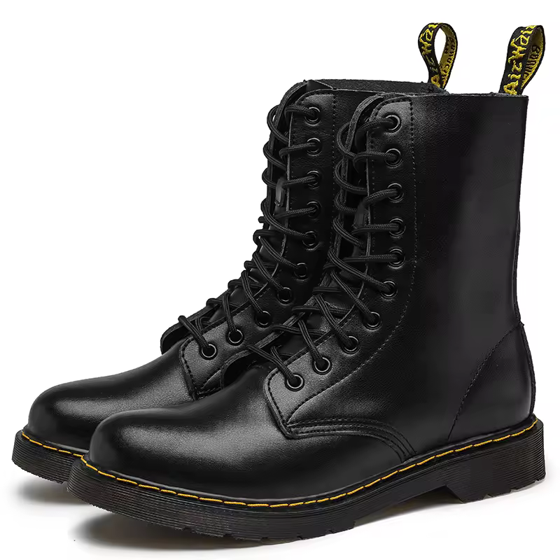 Factory Direct High Quality Large Size Leather Work Boots For Adults 10 Holes New Wave Vintage Style Light Weight Winter Autumn
