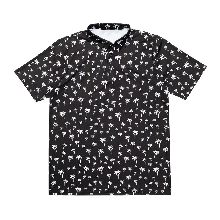 OEM Wholesale Golf Apparel High Quality Cotton Polyester Mens Printed Sporty Shirts